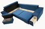 Aldershot Corner Sofa Bed with Storage & Pouf M77