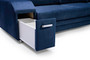 Aldershot Corner Sofa Bed with Storage & Pouf M77