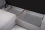 Aldershot Corner Sofa Bed with Storage & Pouf LN86