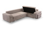 Aldershot Corner Sofa Bed with Storage & Pouf LN17
