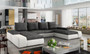 Leeds U shaped sofa bed with storage S05/S17