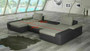 Leeds U shaped sofa bed with storage S11 Eco Leather