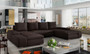 Leeds U shaped sofa bed with storage S66 Eco Leather
