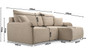Minster Corner Sofa Bed with Storage SA58