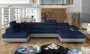 Bristol U shaped sofa bed with storage K09/P05