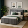 Adaline Luxe Upholstered Bed with Mattress