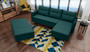 Addison Corner Sofa & Pouf  with Storage MA81