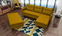 Addison Corner Sofa & Pouf  with Storage MA41