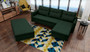 Addison Corner Sofa & Pouf  with Storage MA37