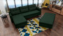 Addison Corner Sofa & Pouf  with Storage MA37