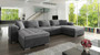 U Shape Dover  corner sofa bed with storage