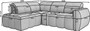 Kiki Electric Corner Sofa Bed with Storage X100 (Left Corner Only)