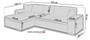 Dover Mini Corner Sofa bed with Storage K07i (Right Corner Only)