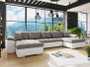 Ex Display U Shape Halifax Corner Sofa bed with Storage (319x150cm)