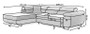 Glasgow Mini Corner Sofa Bed with Storage B03/S33 (Right Corner Only)
