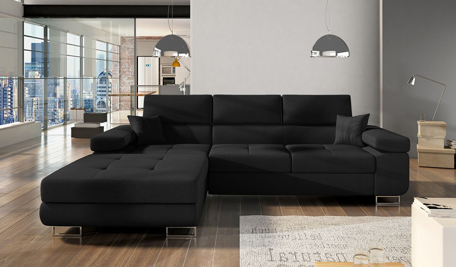 Amy corner sofa bed with storage