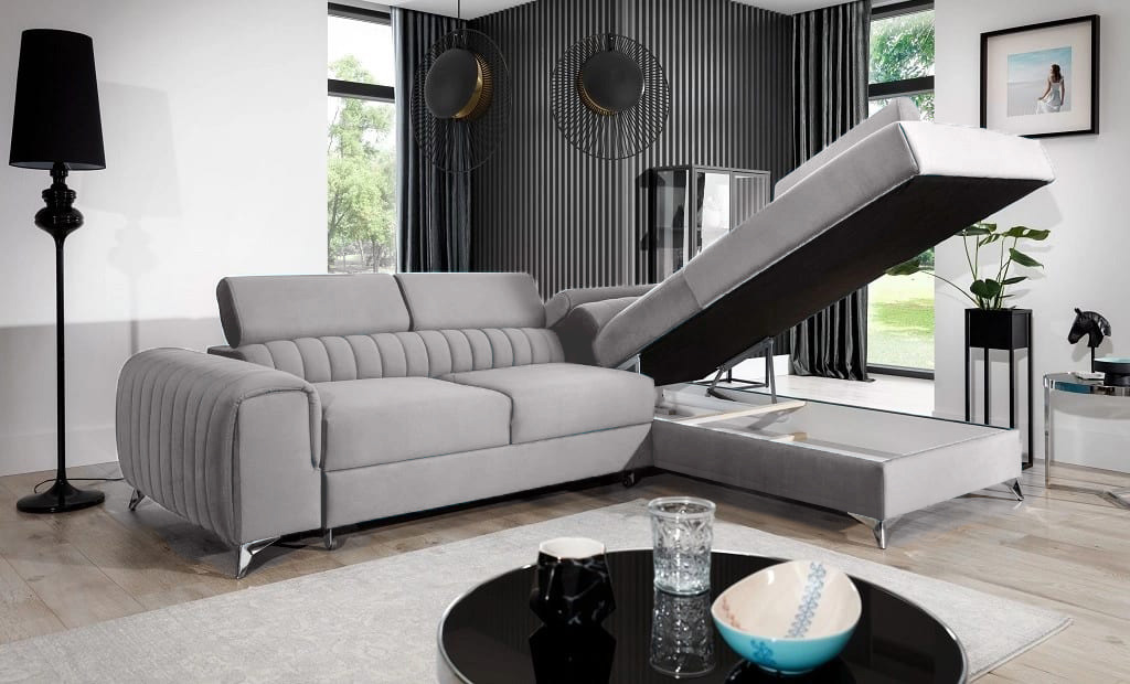 Leicester corner sofa bed with storage M84