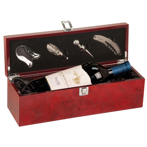 Black Box Bottle Case and Wine Serving Kit - Engrave Tech