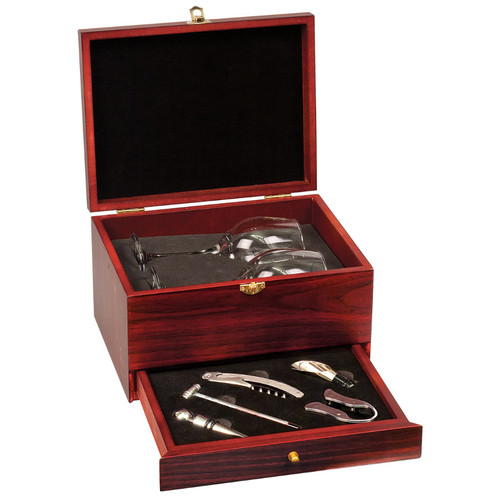 Rosewood Wine Serving Kit with Glasses