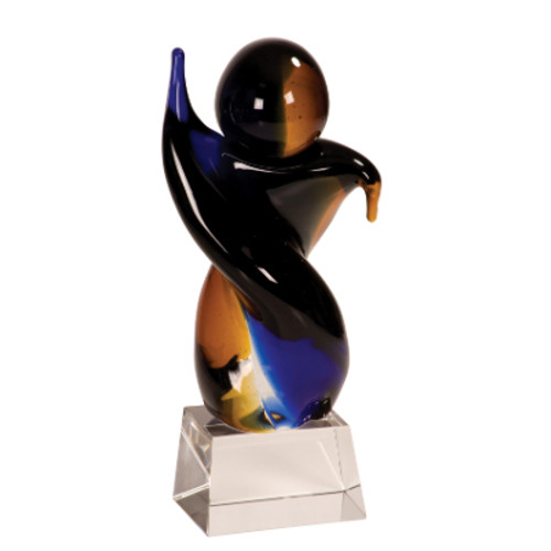 Large Twisted Body Art Glass Statuette 