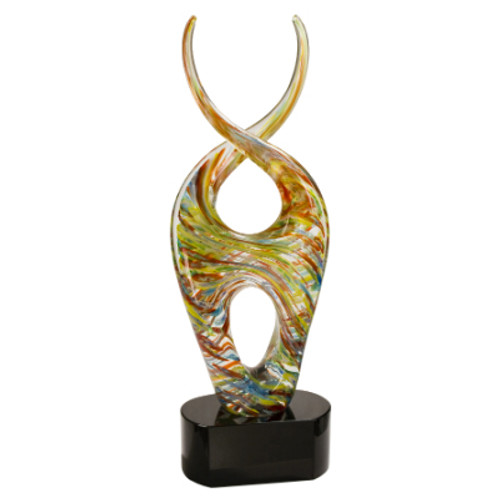 Color Twist Art Glass Statuette