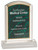 Green Marble Gold Edge Award with Clear Backdrop and Base 98