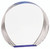 Round Carved Clear Acrylic Award with Blue Bottom Edge 121