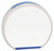 Round Clear Acrylic Award with Blue Bottom Edge 134