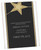 Black and Gold Metallic Star Plaque with Clear Backdrop 284
