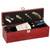 Burlwood Bottle Case and Wine Serving Kit