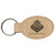 Leatherette Oval Tag Key Ring