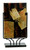 Rectangular Brown and Gold Art Glass with Metal Base