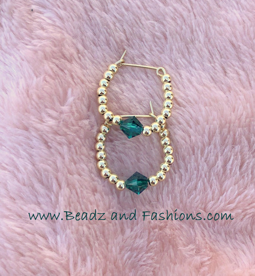 14k gold xs  May hoop earrings #1