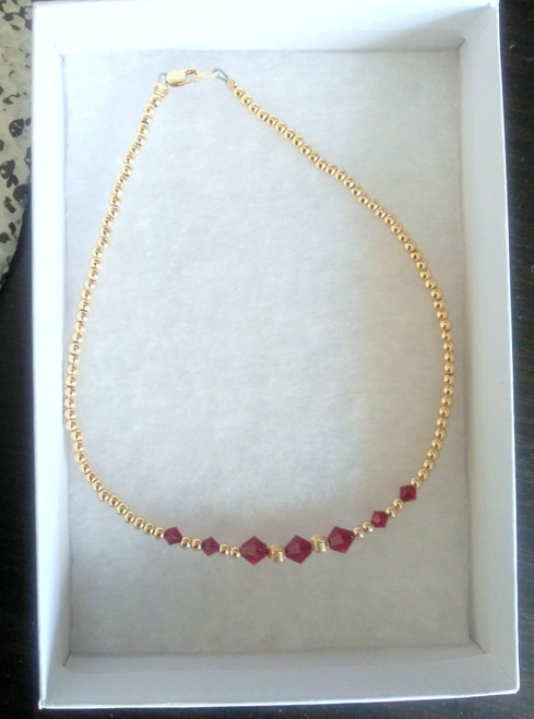 14k gold filled birthstone Anklet