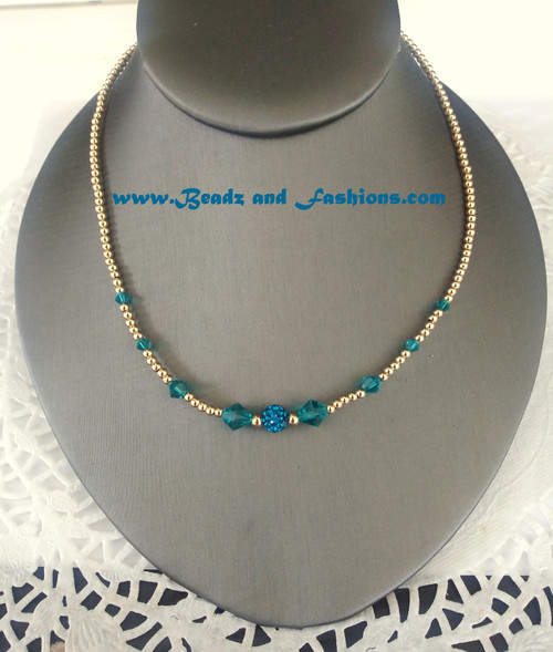 14k gold filled Pave Necklace #1