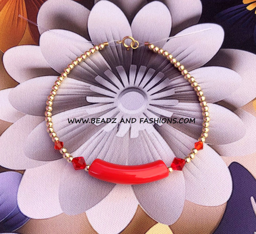 14k gold JULY TUBE bracelet #1