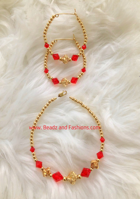 14k gold JULY Gold Nugget set #2