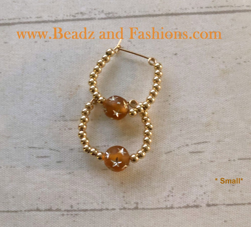 14k gold November small stardust earring