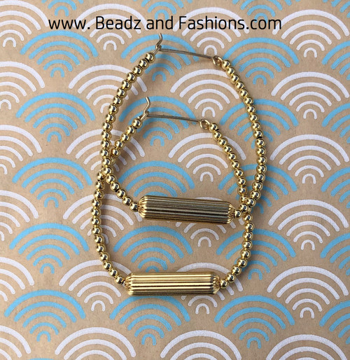 14k ALL gold XL gold tube earrings