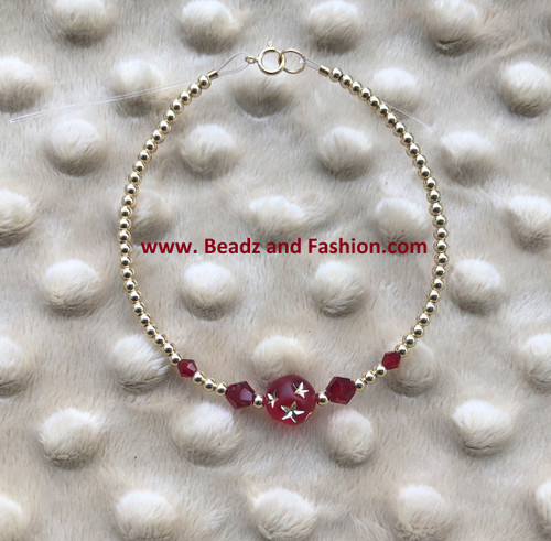 14k gold January stardust bracelet