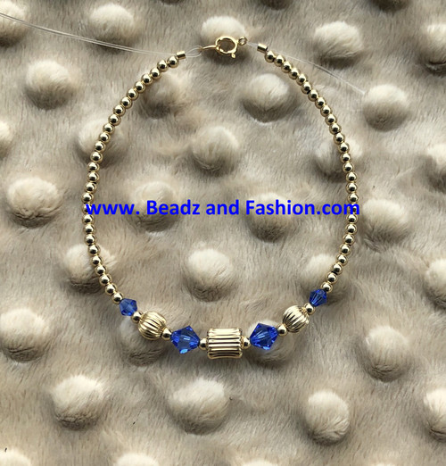14k gold ANY COLOR tunnel bracelet #1