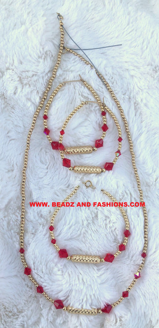 14k Gold 3pc ANY COLOR DESIGNER BAR  set #1