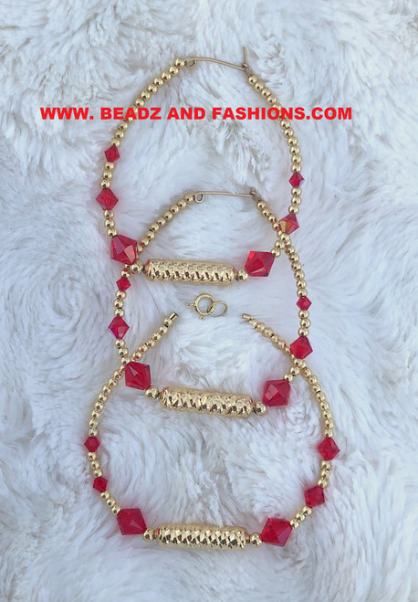 14k Gold 2pc ANY COLOR DESIGNER BAR  set #1