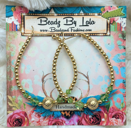 14K gold XL AUGUST precision earrings.