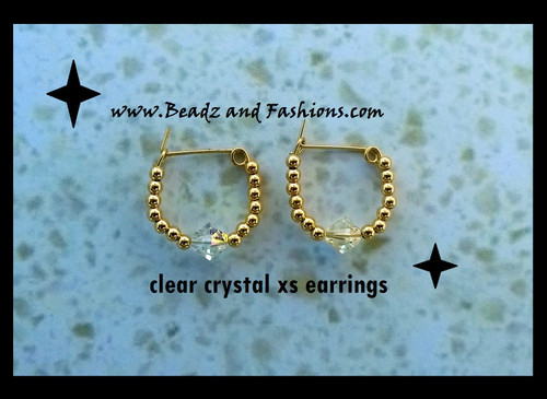 14k gold filled Clear hoop earrings #3