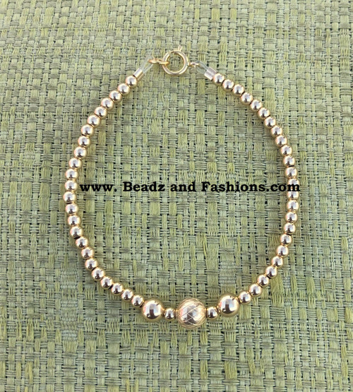 14k All gold precision bracelet kids #1a