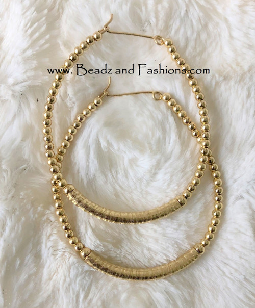 14k All gold ANY SIZE medium bangle earrings #1