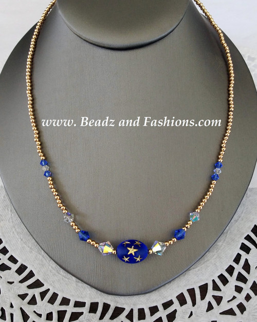 14k gold filled Two tone Stardust necklace #1