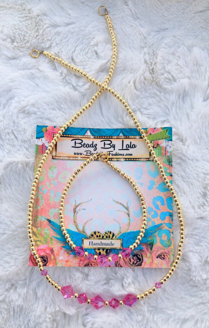 14k gold 2pc OCTOBER birthstone set #1B