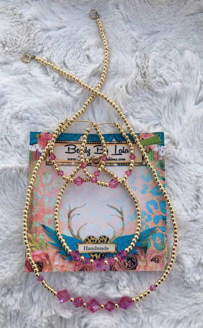 14k gold 3pc OCTOBER birthstone set #1